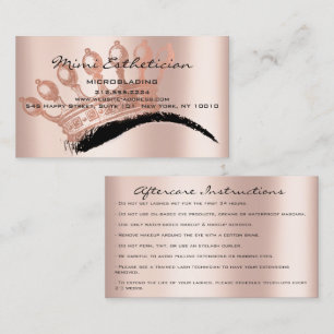 アフターケアの指示Brows Crown Microblading 名刺
