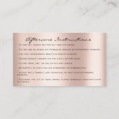 アフターケアの指示Brows Crown Microblading 名刺 (裏面)