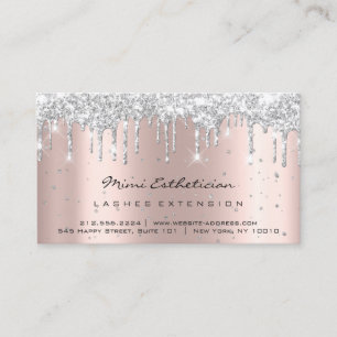 アフターケアの指示Lashバラ金ゴールドDrips Silver 名刺