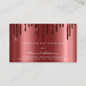 アフターケアの指示Lash Burgundy Drips Spark 名刺 (正面)