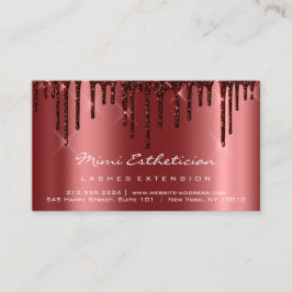 アフターケアの指示Lash Burgundy Drips VIP 名刺