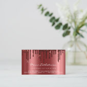 アフターケアの指示Lash Burgundy Drips VIP 名刺 (スタンド正面)