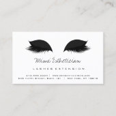 アフターケアの指示Lash Extensionブラック金ゴールド 名刺 (正面)