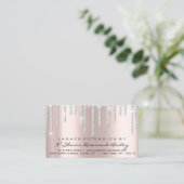 アフターケアの指示Lash Extension Gray Drips 名刺 (スタンド正面)