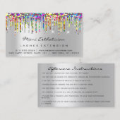 アフターケアの指示Lash Silver自筆証書 名刺 (正面/裏面)