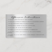 アフターケアの指示Lash Silver自筆証書 名刺 (裏面)