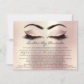アフターケアの指示Lashes拡張Microbladi マグネット招待状 (正面)