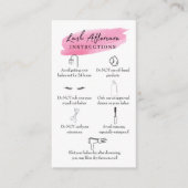 アフターケアの説明Flash Pink Water Color 名刺 (正面)