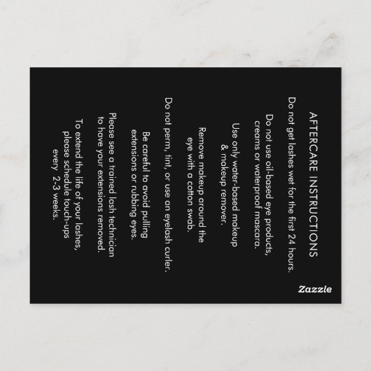 アフターケアまつ気にげカード ポストカード (裏面)