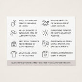 アフターケアカードの抜き取り手順 (裏面)