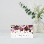 アフターケアフローラ紫の水色エレガント 名刺 (スタンド正面)