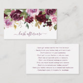 アフターケアフローラ紫の水色エレガント 名刺 (正面/裏面)