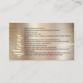 アフターケアブローズロゴマイクロブラディングバラ金ゴールドブシン 名刺 (裏面)