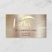 アフターケアブローズロゴマイクロブラディングバラ金ゴールドブシン 名刺 (正面)