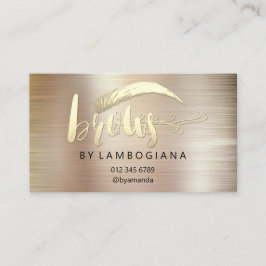 アフターケアブローズロゴマイクロブラディングバラ金ゴールドブシン 名刺