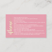 アフターケアブローズ金ゴールドロゴマイクロブラディングバラブシン 名刺 (裏面)