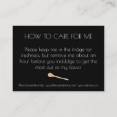 アフターケアベーキングロゴ食品保管庫 名刺 (裏面)