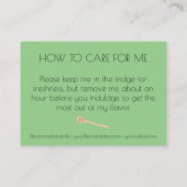 アフターケアベーキング事業ロゴ食品保管事業 名刺 (裏面)