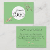 アフターケアベーキング事業ロゴ食品保管事業 名刺 (正面/裏面)