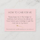 アフターケアベーキング事業ロゴ食品保管事業 名刺 (裏面)