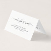 アフターケアラエレガントッシュホワイトウォーター色フローラ 名刺 (裏面)