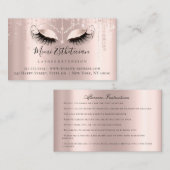 アフターケア指示まつ毛バラ美しい目 名刺 (正面/裏面)