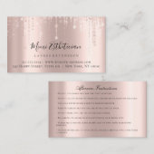 アフターケア指示まつ毛バラ美しい 名刺 (正面/裏面)