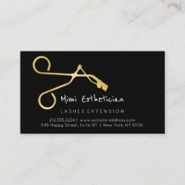 アフターケア指示ラッシュカーブ金ゴールドブラック 名刺