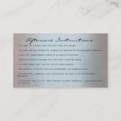 アフターケア指示ラッシュバラアイズスモーキーブルー 名刺 (裏面)