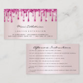 アフターケア指示ラッシュバラグリッターDripBerry 名刺 (正面/裏面)