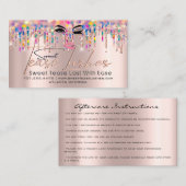 アフターケア指示ラッシュバラドリップスロゴ唇 名刺 (正面/裏面)