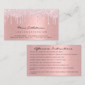 アフターケア指示ラッシュバラピンクドリップスVIP 名刺 (正面/裏面)