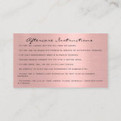 アフターケア指示ラッシュバラピンクドリップスVIP 名刺 (裏面)