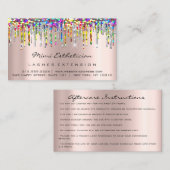 アフターケア指示ラッシュバラホログラフィードリップ 名刺 (正面/裏面)