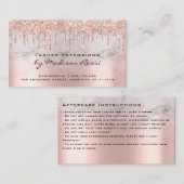 アフターケア指示ラッシュバラ金ゴールドドリップマーブル 名刺 (正面/裏面)