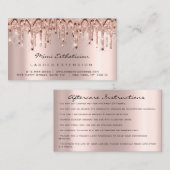 アフターケア指示ラッシュバラ金ゴールドドリップ3D 名刺 (正面/裏面)