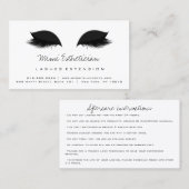 アフターケア指示ラッシュ延長白黒 名刺 (正面/裏面)