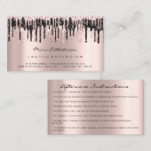 アフターケア指示ラッシュ赤面ブラックドリップVIP 名刺 (正面/裏面)