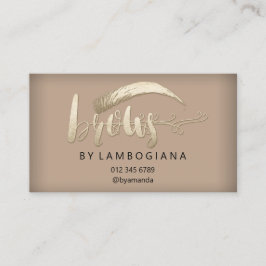 アフターケア指示書ブロウロゴマイクロブレード金ゴールド部 名刺