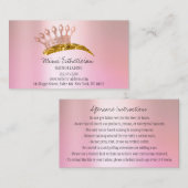 アフターケア指示眉クラウンバラピンク金ゴールド 名刺 (正面/裏面)