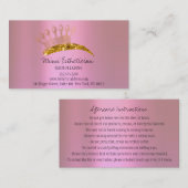 アフターケア指示眉クラウンバラ金ゴールド 名刺 (正面/裏面)