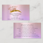 アフターケア指示眉毛クラウンバララベンダー 名刺 (正面/裏面)