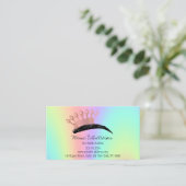 アフターケア指示眉毛クラウンバラ自筆証書 名刺 (スタンド正面)