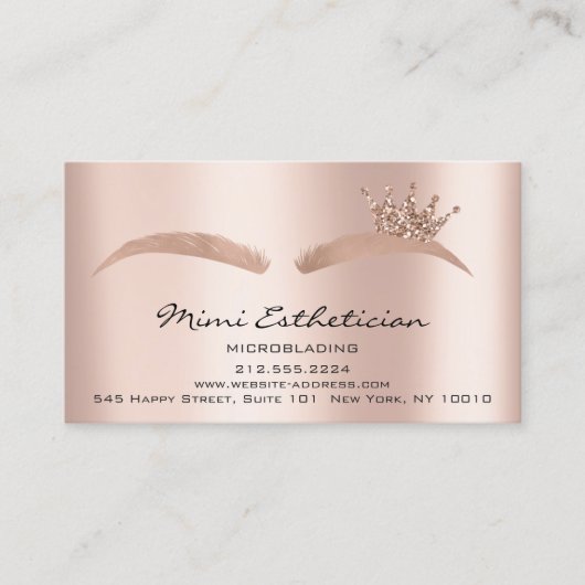 アフターケア指示眉毛バラマイクロブレード 名刺 (正面)