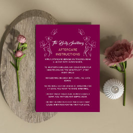 アフターケア教育ロゴ女性体Burgundy 名刺