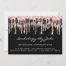 アフターケア方法 まつげ バック ローズゴールド ドリップス 招待状