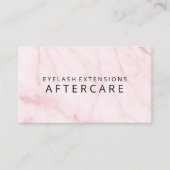 アフターケア気にの指示まつげエクステンション 名刺 (正面)