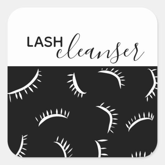アフターケア用Lash Extension Cleanserラベル スクエアシール (正面)