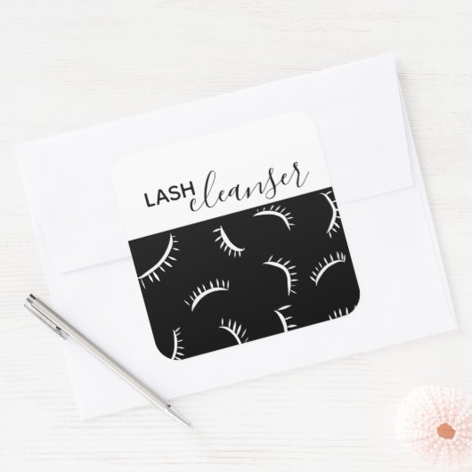 アフターケア用Lash Extension Cleanserラベル スクエアシール (封筒)