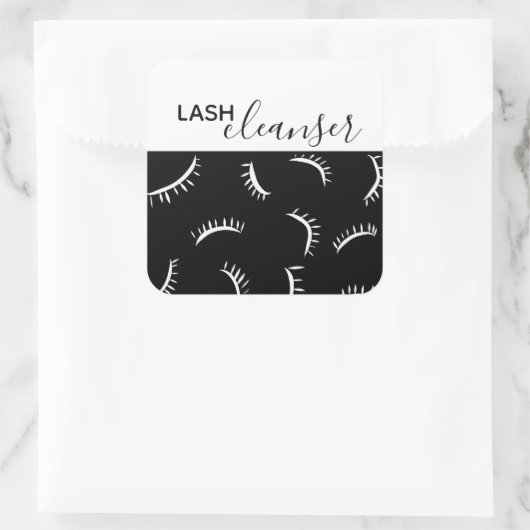 アフターケア用Lash Extension Cleanserラベル スクエアシール (バッグ)